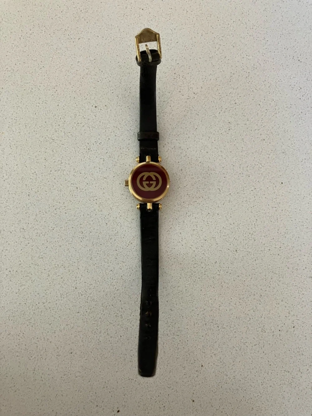 Gucci Brown Leather Strap Watch with Gold Case - Picture 6 of 11